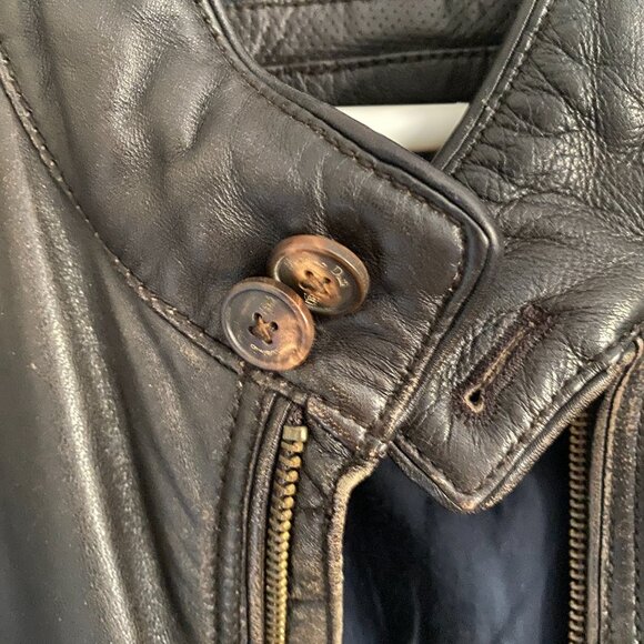 Dark Brown Leather Jacket - Massimo Dutti - Picture 4 of 15